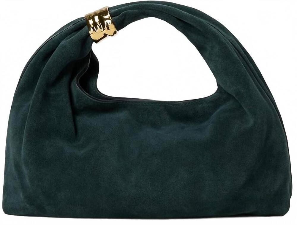 NEW MADEWELL women's suede hand held ring pouch in midnight forest